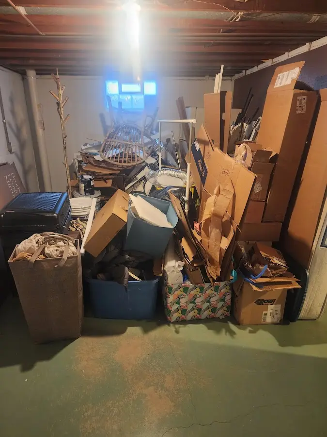 Roll-off dumpster container at job site for Cleanout Dumpster Rental in Rockmart